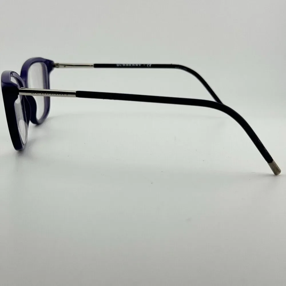 Burberry Eyeglasses Frames B 2170 3457‎ Purple Silver Cat Eye 52-15-140 H13343